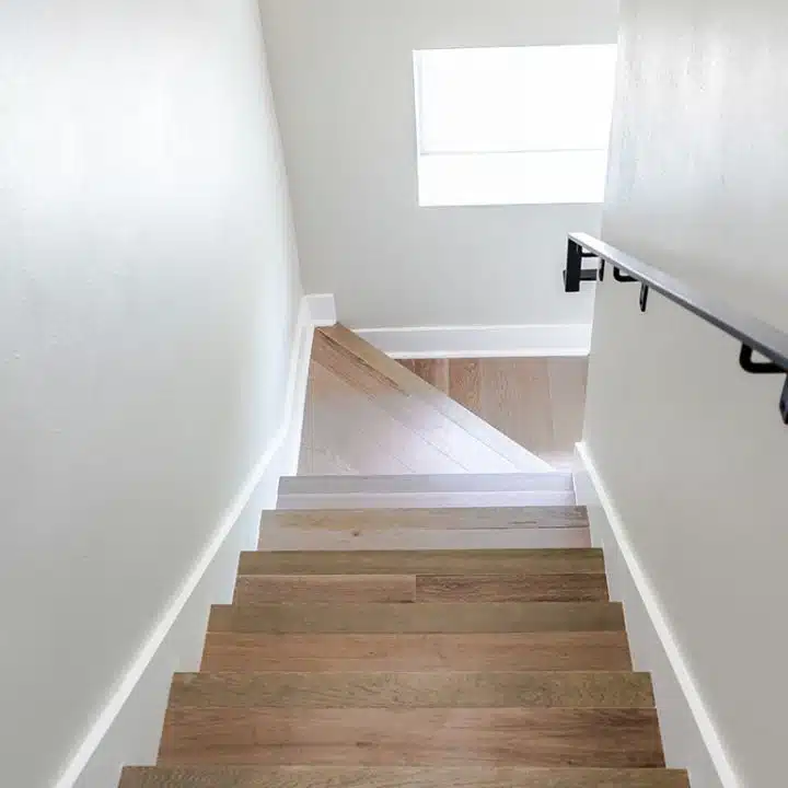 wooden colored stairs