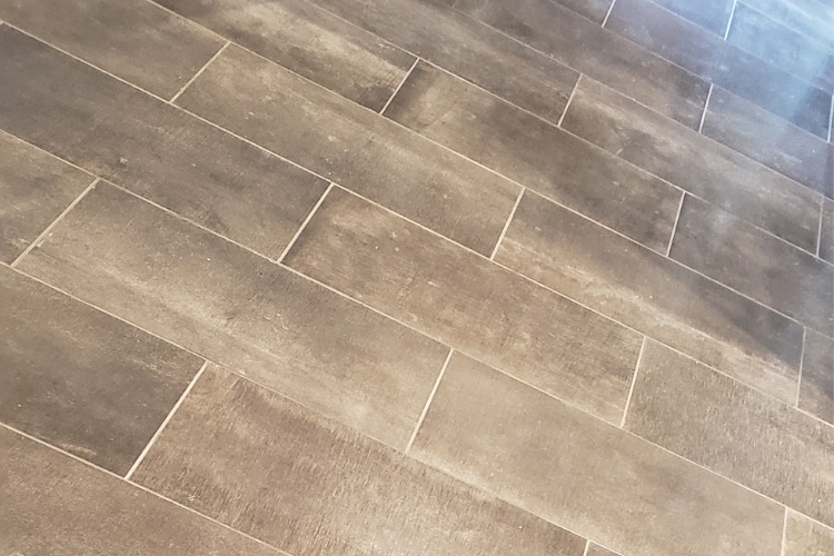 large gray tiled floor