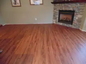 Smooth surface vinyl flooring