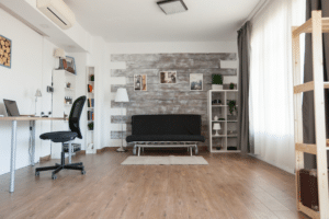 Living Room with luxury vinyl flooring