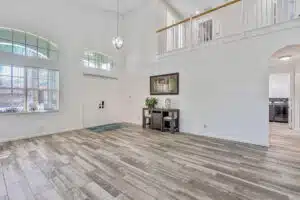 Vinyl flooring in a white house