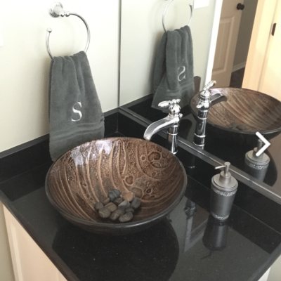 Stone Sink with granite counters