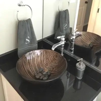 Stone Sink with granite counters